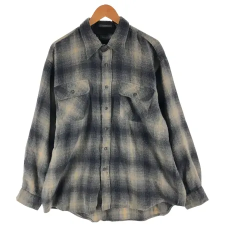 VAN HEUSEN(ヴァンヒューゼン) C.P.O. 長袖 ライトネルチェックシャツ