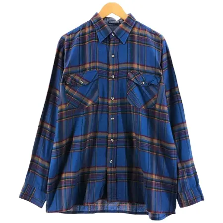 VAN HEUSEN(ヴァンヒューゼン) 90s WINTERWEIGHTS 長袖 ライトネルチェックシャツ