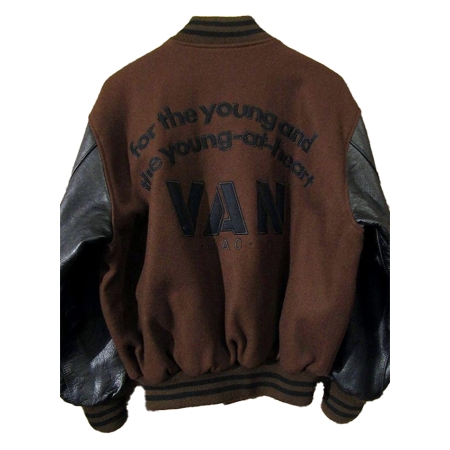 VAN JAC(バンジャケット) ヴィンテージ 80-90s 袖レザー アーチロゴ スタジャン
