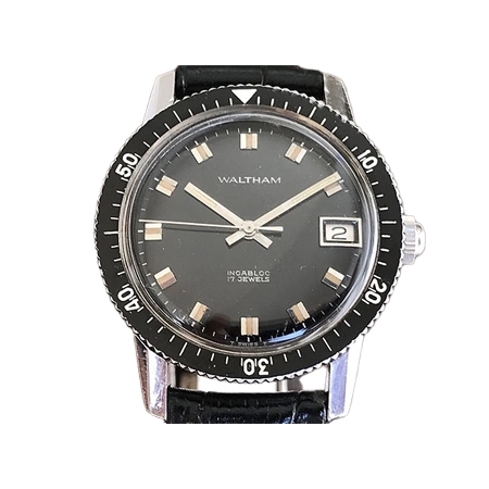 WALTHAM(ウォルサム) ヴィンテージ 1960年代製 ダイバーズ ブラックミラーダイヤル