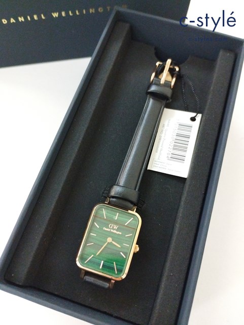 Daniel Wellington ダニエルウェリントン 腕時計 ブラック×ピンクゴールド スクエア レディース