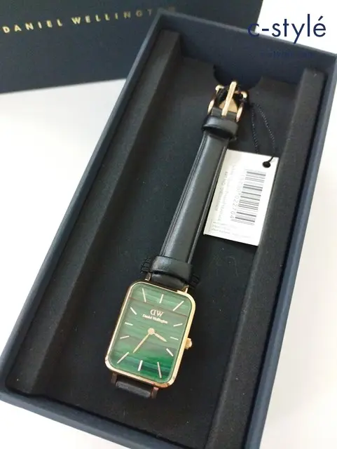 Daniel Wellington ダニエルウェリントン 腕時計 ブラック×ピンクゴールド スクエア レディース