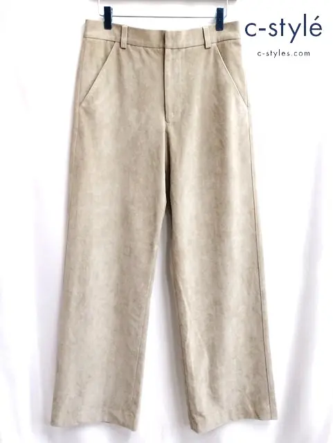 GIORGIO ARMANI ジョルジオアルマーニ パンツ 46 ベージュ ベロア ベルベット
