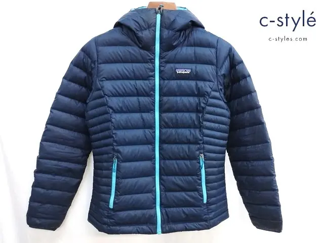 patagonia パタゴニア ダウンジャケット S ネイビー W’s Down Sweater Hoody レディース
