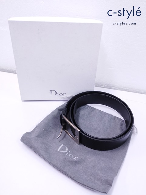 Dior ディオール レザーベルト 90 ブラック 06BM 0056