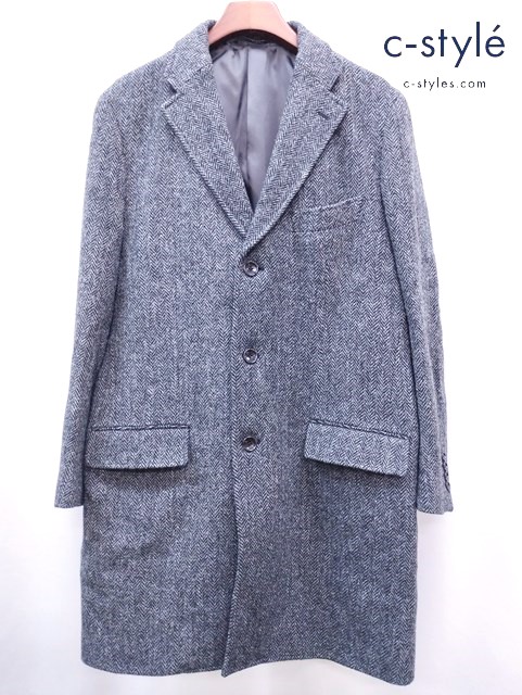 HARRIS TWEED ハリスツイード コート LL グレー OXFORD CLASSIC 216404-18