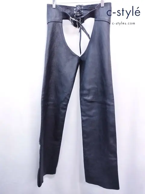 Y’2 LEATHER ワイツーレザー チャップス M ブラック レザー MP11 牛革