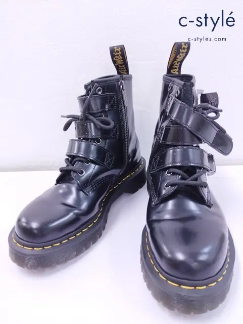 Dr.Martens ドクターマーチン ブーツ UK6 ブラック FENIMORE LEATHER BUCKLE ANKLE BOOTS