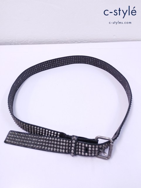 HTC エイチティーシー ベルト 90/36 ブラック 4連スパイクスタッズベルト