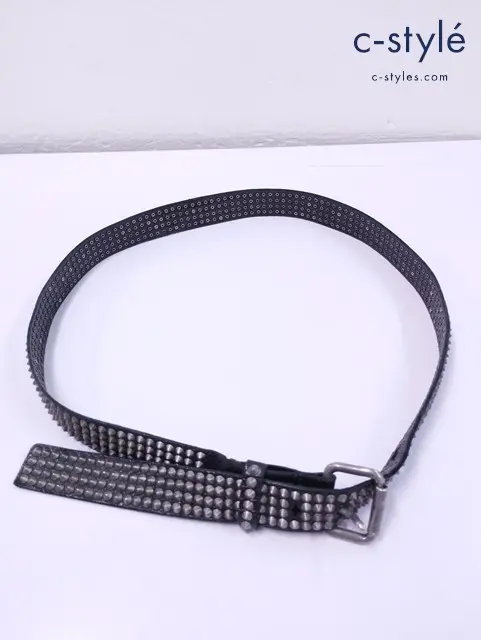 HTC エイチティーシー ベルト 90/36 ブラック 4連スパイクスタッズベルト