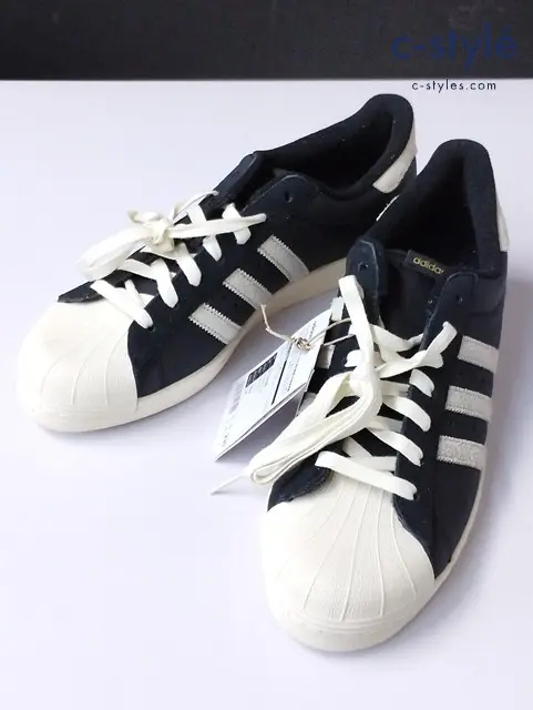 adidas アディダス スニーカー 29cm ホワイト×ブラック GY3428 スウェード ローカット