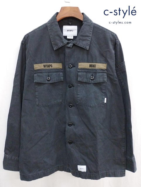 WTAPS ダブルタップス シャツジャケット 02 ブラック 192BRDT-SHM02