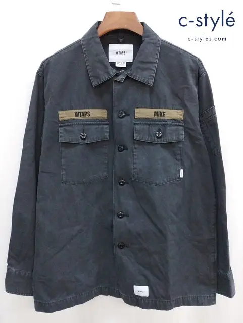 WTAPS ダブルタップス シャツジャケット 02 ブラック 192BRDT-SHM02
