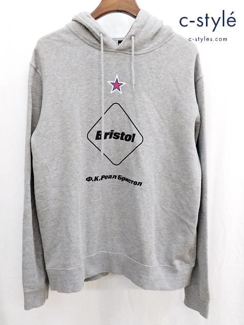 F.C.Real Bristol エフシーレアルブリストル フーディー XL グレー FCRB-180044