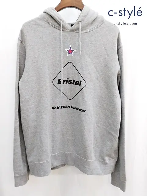 F.C.Real Bristol エフシーレアルブリストル フーディー XL グレー FCRB-180044