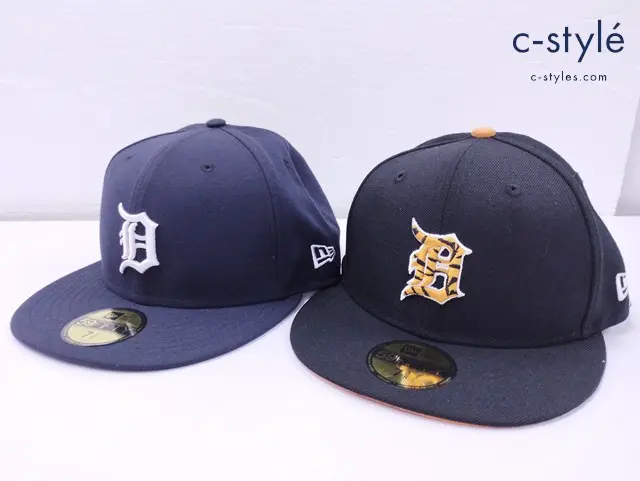 NEW ERA ニューエラ 59FIFTY キャップ帽 7・3/8 ジャッキー・ロビンソンデー記念パッチ TIGERFILL 計2点