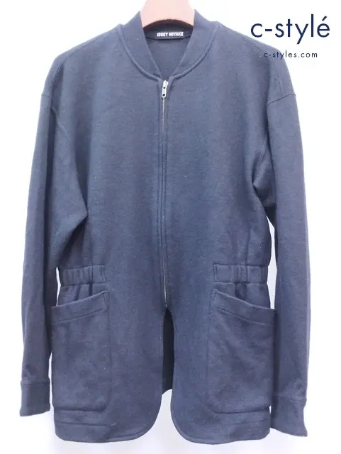 ISSEY MIYAKE イッセイミヤケ ウールジップアップブルゾン M ブラック OCL32018