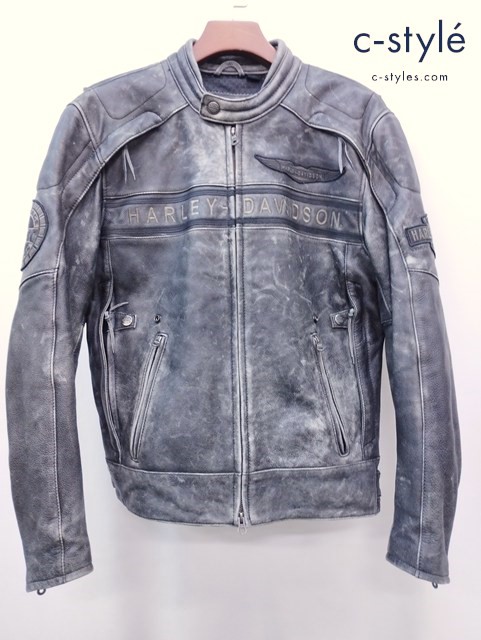 Harley-Davidson ハーレーダビッドソン シングルライダースレザージャケット M ブラック系 97183-14VM
