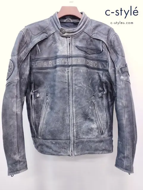Harley-Davidson ハーレーダビッドソン シングルライダースレザージャケット M ブラック系 97183-14VM