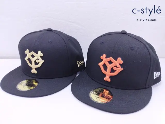 NEW ERA プロ野球 読売ジャイアンツ 巨人 キャップ 7 1/2 59FIFTY ブラック 計2点