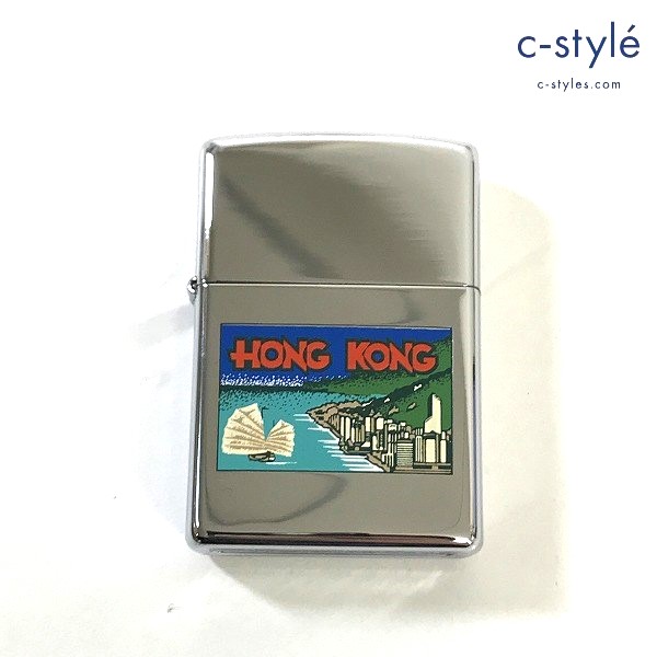 ZIPPO ジッポー オイルライター HONG KONG カラー 帆船 シルバー 1996年 喫煙具