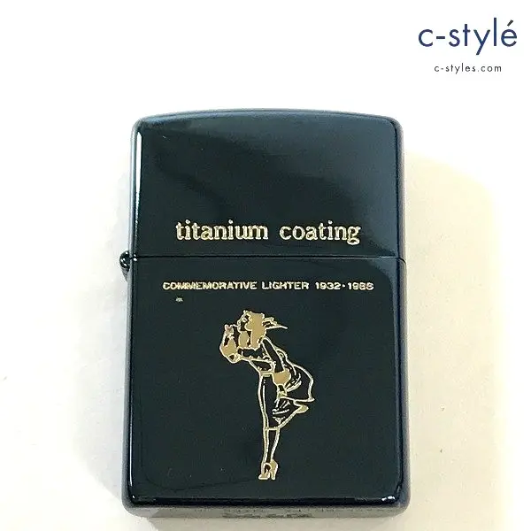 ZIPPO Windy Girl コメモラティブ復刻 ブルーチタン 1995年 ウィンディガール 喫煙具