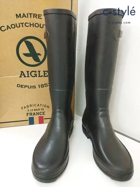 AIGLE エーグル レインブーツ UK5 ブラック 154115 レディース