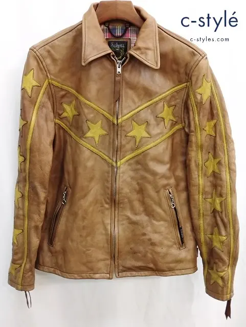 Schott ショット トラックジャケット M ブラウン 3191012 レザー