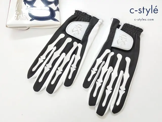 Russeluno ラッセルノ ゴルフグローブ M ホワイト×ブラック RS-71702 ゴルフ用品