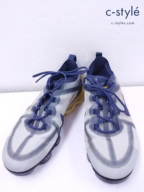 NIKE ナイキ スニーカー AIR VAPORMAX 2019 27cm MIDNIGHT NAVY×ORANGE AR6631-401 靴