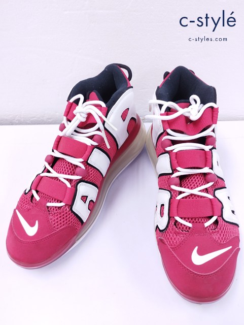 NIKE ナイキ スニーカー AIR MORE UPTEMPO 720 QS 2 university 27ｃｍ レッド×ホワイト CJ3662-600 靴