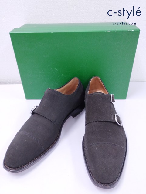 ingenuity × green label relaxing スエードダブルモンク シューズ 6・1/2 ダークブラウン