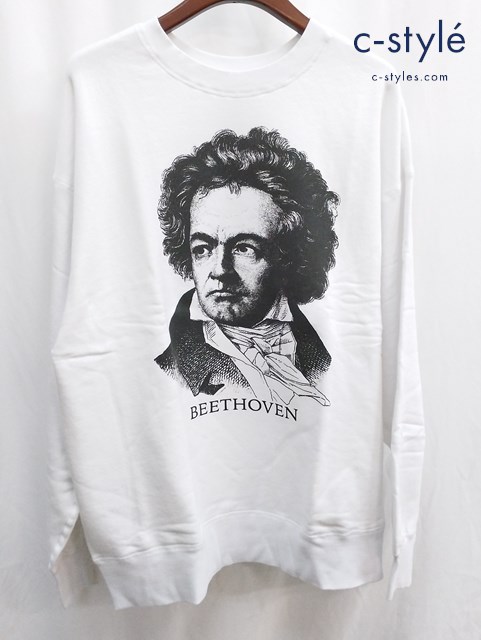 BEAMS ビームス スウェット XL ホワイト ベートーヴェン トレーナー 綿100％