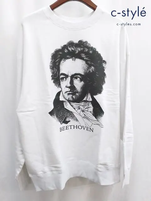BEAMS ビームス スウェット XL ホワイト ベートーヴェン トレーナー 綿100％