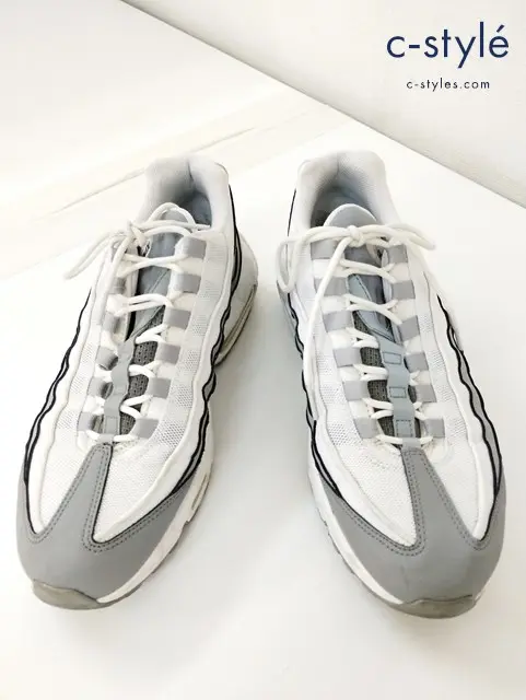 NIKE ナイキ スニーカー 28.5cm ホワイト×グレー AIR MAX 95 ESSENTIAL CT1268-001