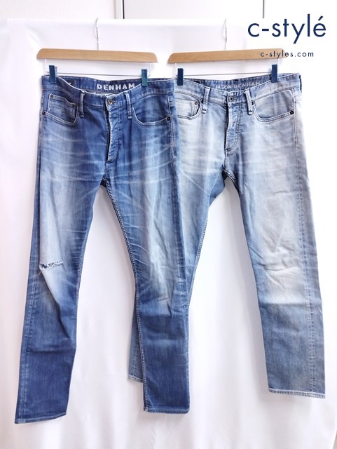 DENHAM デンハム デニムパンツ W32 インディゴ RAZOR SLIM FIT Candiani Denim 27190-3-11047