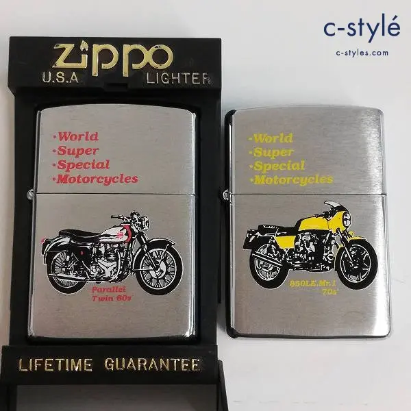 ZIPPO ジッポー オイルライター World Super Special Motorcycles Parallet Twin 60S 800LE Mr.1 70s