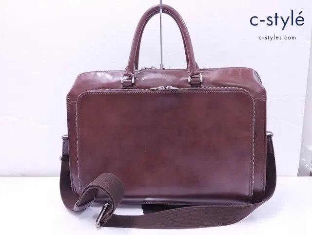 HERGOPOCH エルゴポック 2WAYレザーブリーフケース ブラウン系 ビジネスバッグ