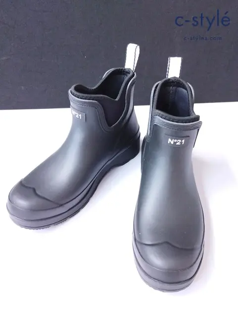 HUNTER×N°21 ハンター×ヌメロ ヴェントゥーノ レインブーツ UK8 ブラック