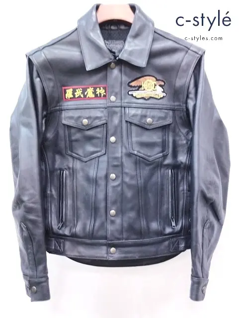 KADOYA カドヤ レザージャケット LL ブラック K’S LRATHER 牛革 バイク用品