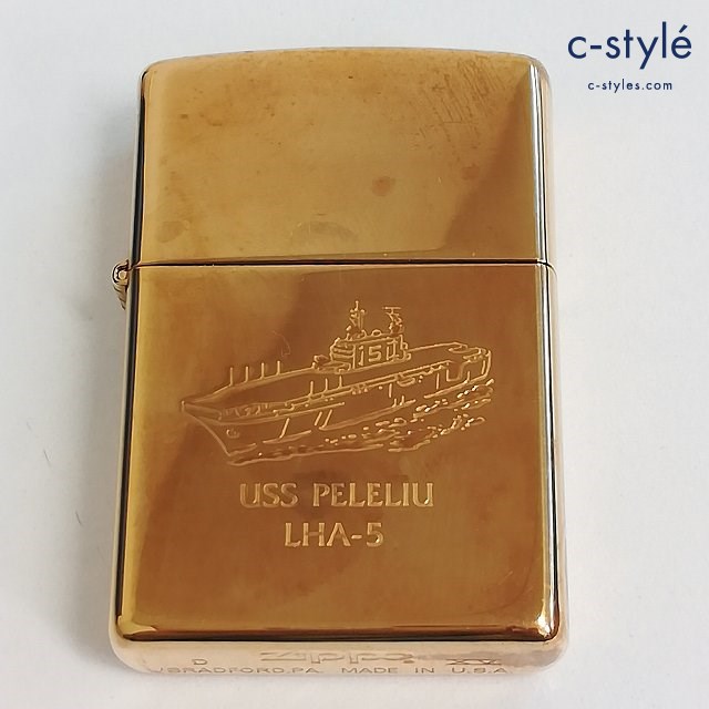 ZIPPO ジッポー オイルライター USS PELELIU LHA-5 ブラス 1999 喫煙具 嗜好品