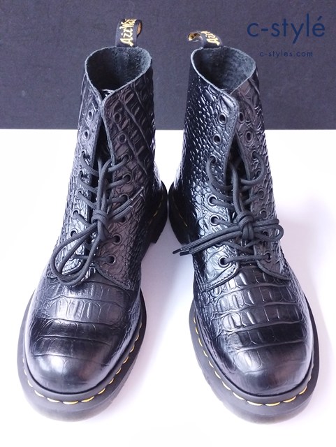 Dr.Martens ドクターマーチン 8ホールブーツ UK9 ブラック PASCAL CROC シューズ 靴