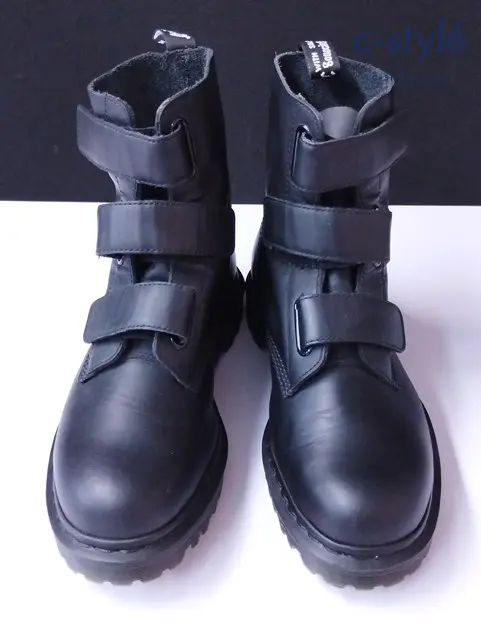 Dr.Martens ドクターマーチン ベルクロブーツ UK8 ブラック CORALIA シューズ 靴