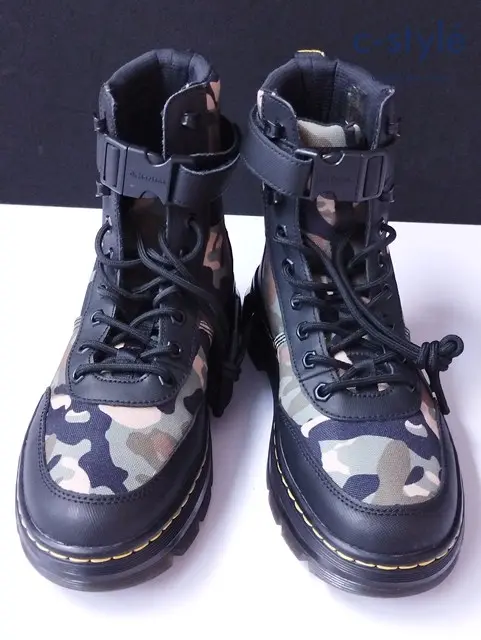 Dr.Martens ドクターマーチン 6ホールコンバットブーツ UK7 マルチカラー カモフラージュ COMBS TECH シューズ 靴
