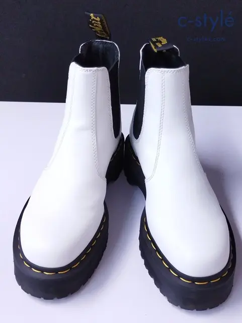 Dr.Martens ドクターマーチン サイドゴアブーツ UK7 ホワイト 2976 QUAD シューズ 靴
