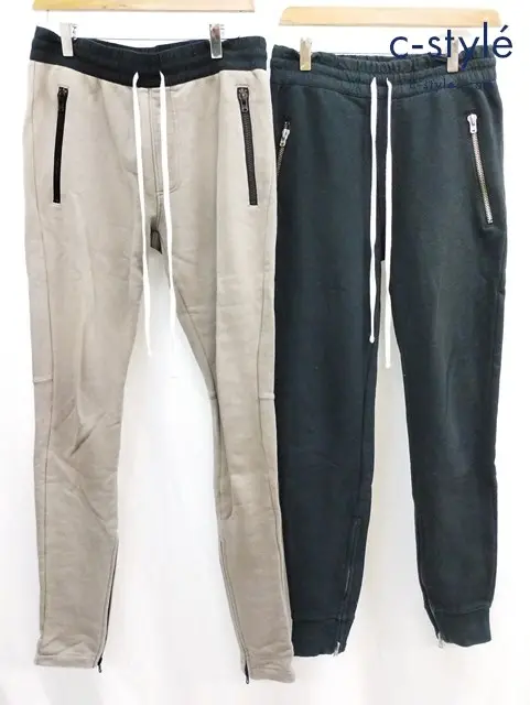 FOG ESSENTIALS エフオージーエッセンシャルズ パンツ S ブラック ベージュ系