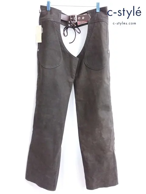 DEGNER × DAD HOLIC デグナー×ダッドホリック チャップス XL ブラウン 牛革 レディース