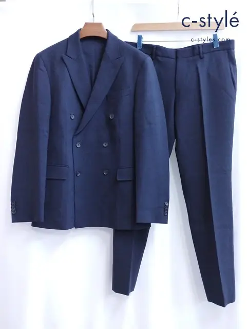 HUGO BOSS ヒューゴボス スーツ セットアップ 48 ネイビー ダブル