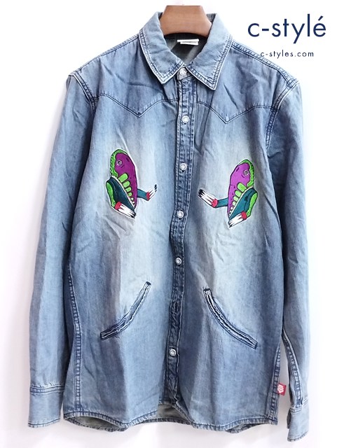 PUNK DRUNKERS パンクドランカーズ デニムジャケット L インディゴ 刺繍