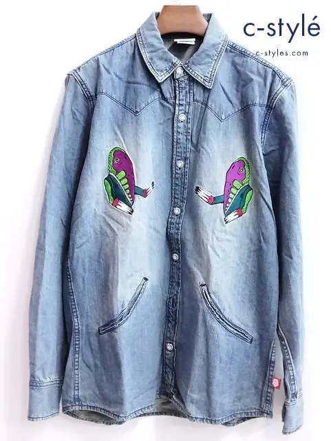 PUNK DRUNKERS パンクドランカーズ デニムジャケット L インディゴ 刺繍